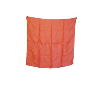 Unbranded Orange Square Scarf 24 x 24 Lightweight Sheer Neck Head Hair Accessory